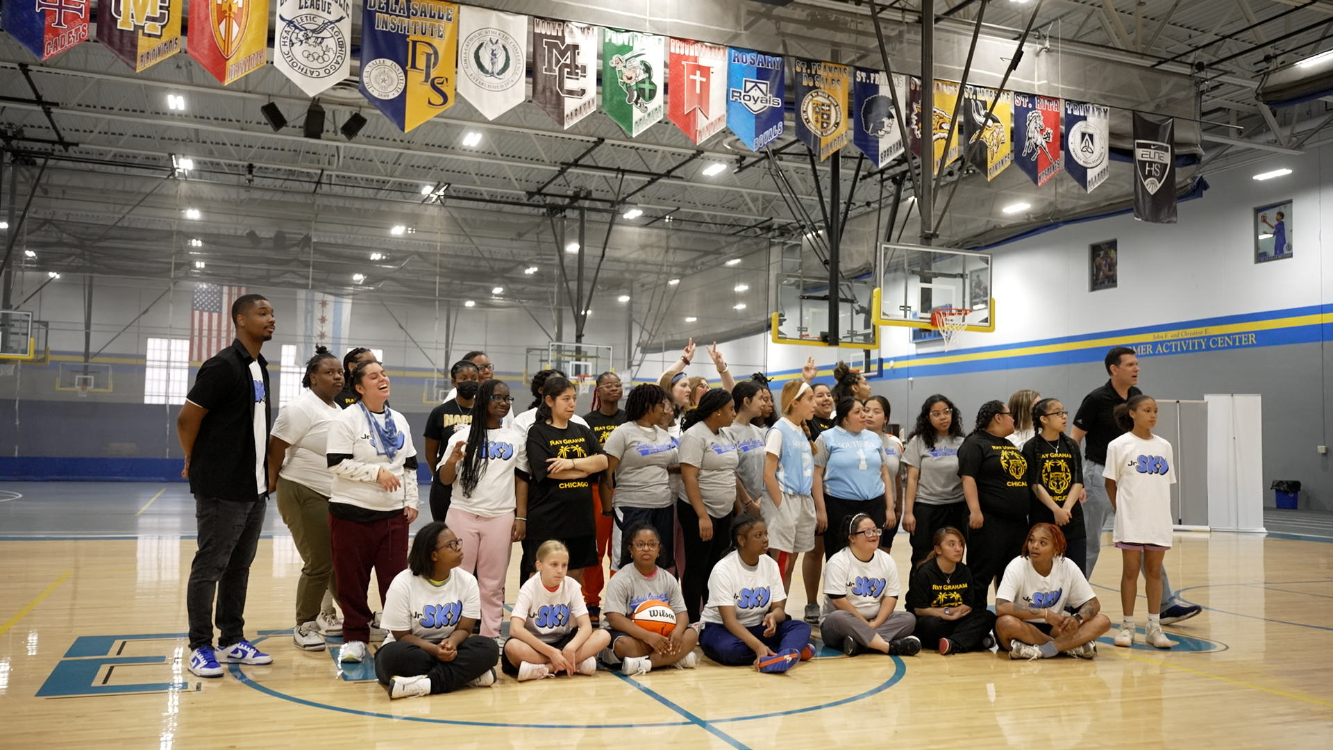 Chicago Sky Loves Community: Sky Partners with Illinois Lottery, Illinois Special Olympics, & De La Salle Highschool